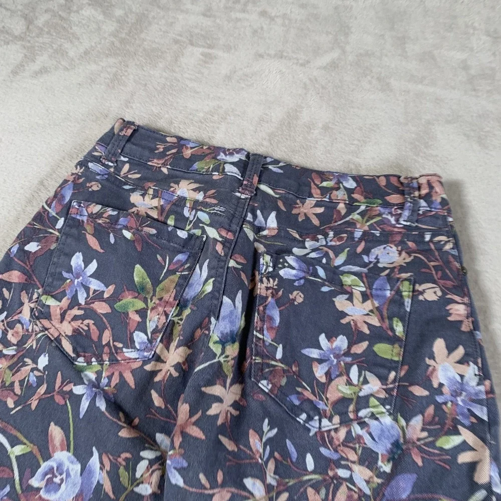 Gloria Vanderbilt Pants‎ Womens 4 Gray Floral Amanda Straight Leg Stretch Cotton - Picture 14 of 14